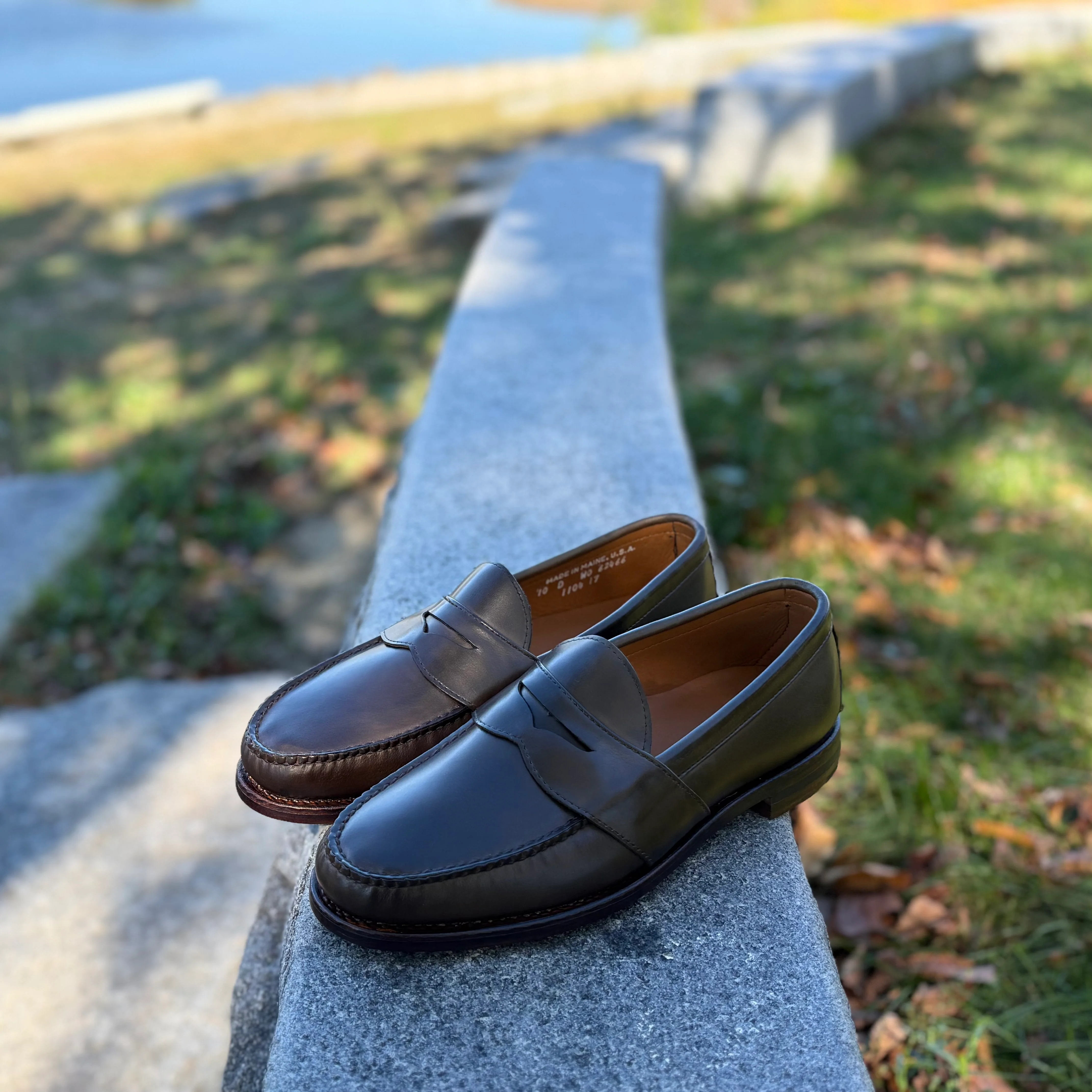 Weltline Penny Loafer - Olive Mimosa Calf - Image 5